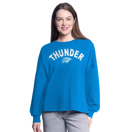 Women's G-III 4Her by Carl Banks Blue Oklahoma City Thunder Athletic Pullover - 第 1/2 張圖片