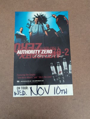AUTHORITY ZERO Vintage 2002 PROMO Concert Poster for Passage In Time Tour 17x11