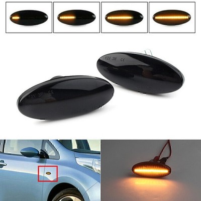 2Pcs Dynamic LED Side Marker Turn Signal Light For Nissan qashqai juke x-trail