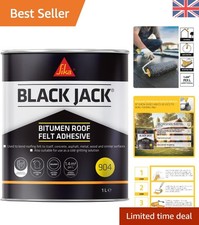 High Strength 1 Litre Everbuild Black Jack Roof Felt Adhesive for All Surfaces