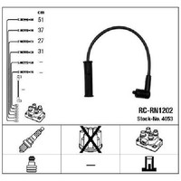 ZüNdleitungssatz FüR Renault Kangoo FC0 FW0 KC0 1.4 1.6 97 Bis 26 NGK Original