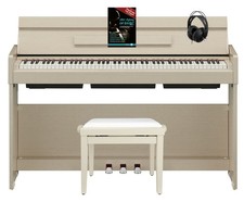 Yamaha Arius YDP-S35WA Piano 88 Tasten Set Digitalpiano Bank Kopfhörer Weißesche