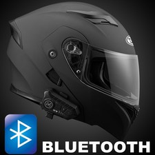Dual Visor Bluetooth Modular Full Face Motorcycle Helmet M L XL 2XL Intercom DOT