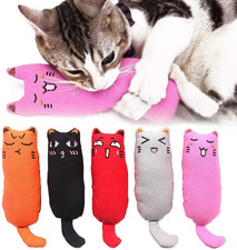 5Pcs Bite Resistant Catnip Toy for Cats,Catnip Filled Cartoon Mice Cat Teething