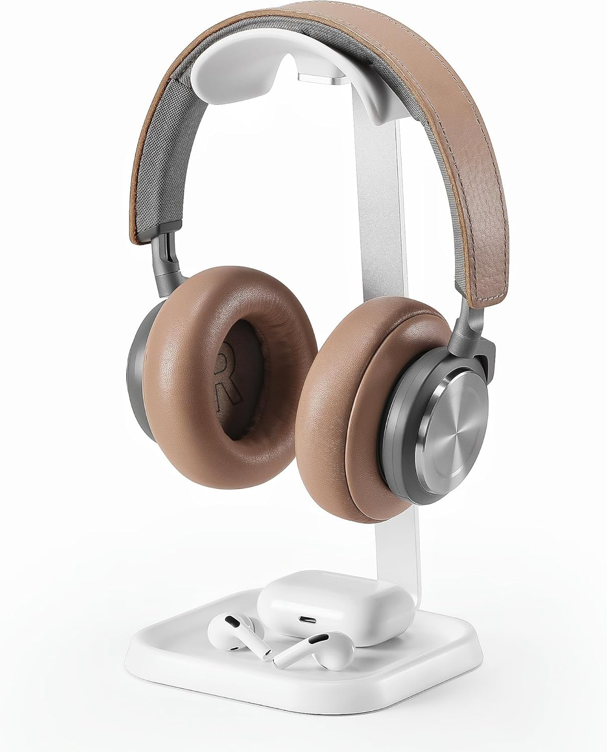 Headphone Stand, Curved Headset Stand with Storage Tray, Gaming Headset Holder f