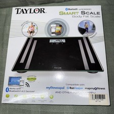 Taylor Smart Body Fat Scale -Bluetooth 4.0- Works w Multiple Fitness Apps 7222F