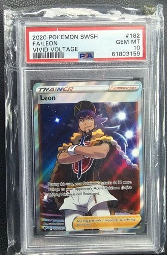 LEON 182 | PSA 10 | 2020 Pokemon Sword & Shield Vivid Voltage