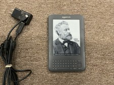 Amazon Kindle 3 3rd Gen D00901 Grey E-Ink Reader Tablet-tested