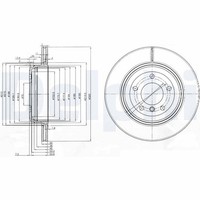 2X Delphi Bremsscheibe BG3872 FüR Bmw E61 E64 E60 E63 5Er Touring 6Er 520 523