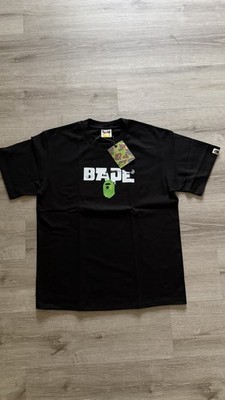 A Bathing Ape BAPE Men's Black Graphic Logo Print Crew Neck T-Shirt Size M