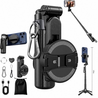 5-in-1 Magnetic Selfie Stick Tripod Bluetooth Remote Phone Stand 360° Rotation