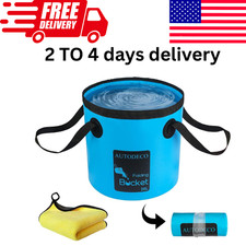 Collapsible Bucket 5 Gallon Container Folding Water Bucket Portable Wash Basin 2