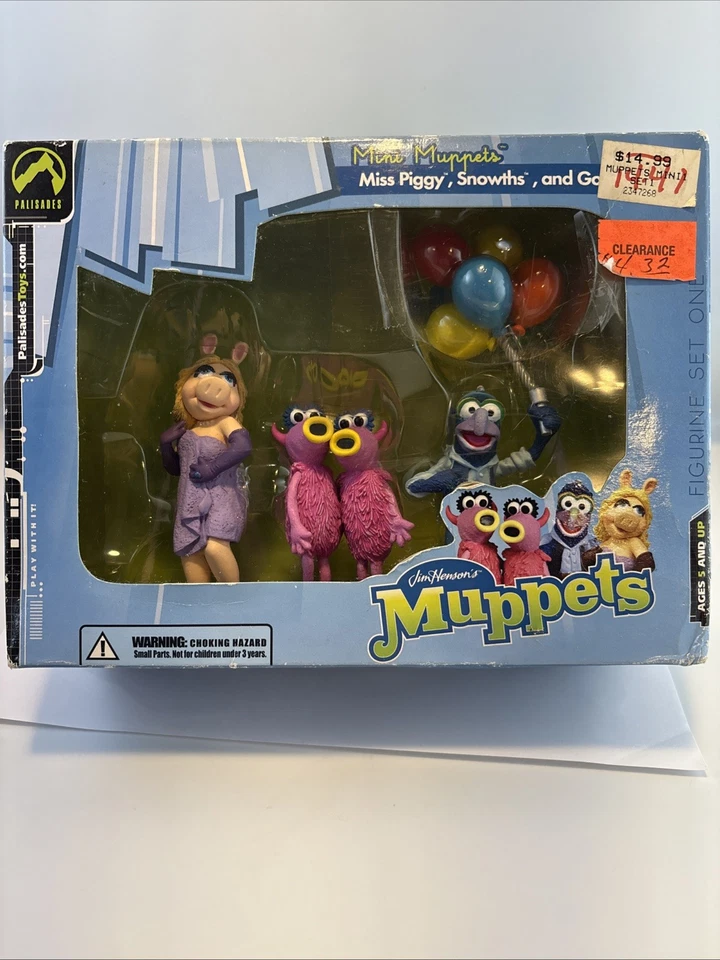 Jim Henson's Muppets Palisades Miss Piggy, Snowth e Gonzo “Mini Muppets” Novo Na Caixa - Imagem 2 de 4
