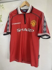 MANCHESTER UNITED HOME FOOTBALL SHIRT 1998/1999/2000 SOCCER UMBRO JERSEY
