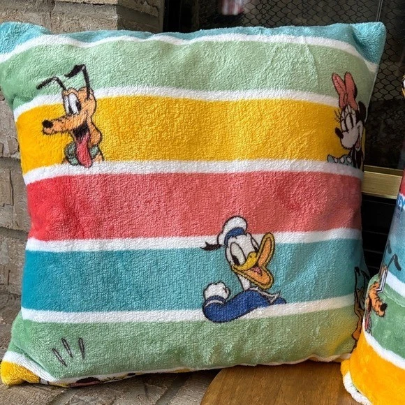 Disney Mickey Mouse y sus amigos colorido juego de manta y almohada NUEVO Foto 2 de 4