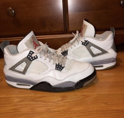 Jordan Air Jordan 4 Retro Cement White/Black-Grey 2012 Men's Sneaker 308497-103