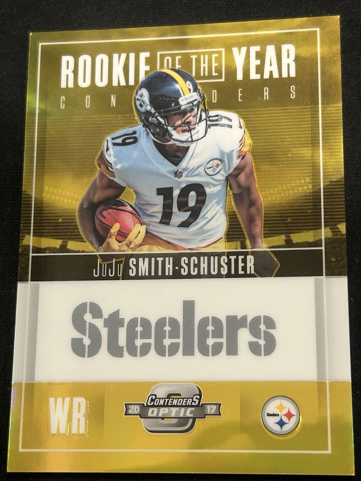 JuJu Smith-Schuster Panini Contenders Optic Rookie of the Year Contenders #ROY22 Gold