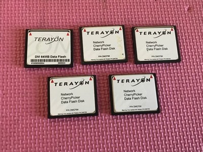 5 Terayon Motorola Cherry Picker CF 64GB CompactFlash Industrial Card SDCFB-64 D