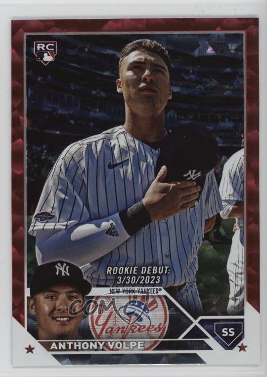 2023 Topps Update Debut Red Foil 83/199 Anthony Volpe #US77 Rookie RC 6m7