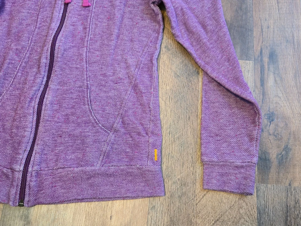 Фиолетовая толстовка с капюшоном на молнии Lucy XS эластичная спортивная толстовка с капюшоном на шнурке - Изображение 2 из 4