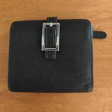 Levenger 5 Credit Card, ID, Bill Slot, Zip Coin Slim Snap Brown Leather Wallet