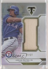 2018 Topps Triple Threads Single Jumbo Relics Silver 27/27 Adrian Beltre HOF s3g