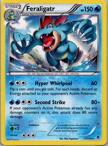 Pokemon TCG Feraligatr 17/119 Phantom Forces Holo LP