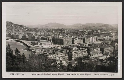 Guipúzcoa. SAN SEBASTIAN. Vista parcial desde el Monte Urgull.