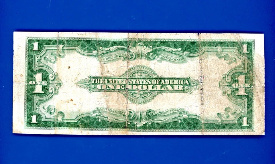 STAR 1923 $1 Silver Certificate HORSE BLANKET VERY RARE MID GRADE NOTE SM TEAR - Image 2 of 2