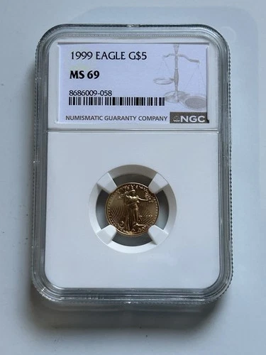 1999 Eagle G$5 1/10th Oz Gold Eagle NGC MS69