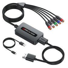 Component to HDMI Converter, 1080P YPbPr to HDMI Converter with Female YPbPr ...