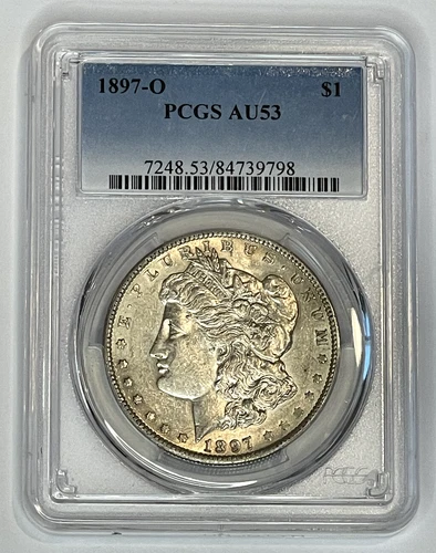 1897-O Morgan Silver Dollar $1 PCGS AU53  ~ Nice Original Coin ~ Free Shipping