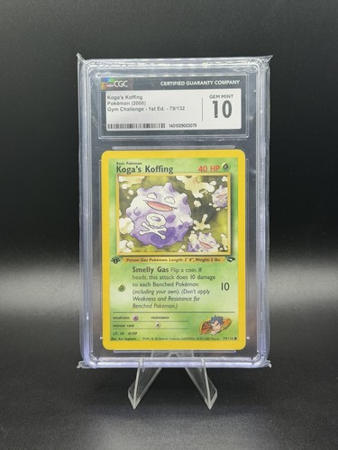 Koga's Koffing (1st Edition) graded CGC 10 for sale on eBay