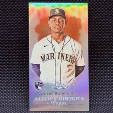 2022 Topps Allen & Ginter Chrome - Mini RC Variation Refractor Julio Rodriguez