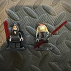 LEGO Star Wars dark side Rey & darth jar jar Minifigures w/ Cape Red Lightsaber