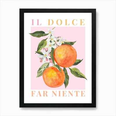 Il Dolce Far Niente, Italy Illustra Framed Wall Art Poster Canvas Print Picture
