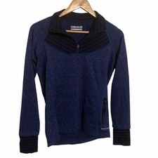 Avalanche Women's Blue 1/4 Zip Pullover Activewear Top Stretch Breathable Size M