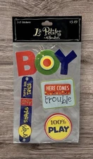 The Paper Studios Boy Trouble Dimensional Scrapbooking Stickers NEW