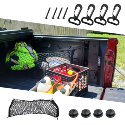 Elastic Cargo Net For Cadillac Escalade, Chevy Suburban/Tahoe, GMC Yukon (2021-2025) - Trunk Organizer, Black Mesh