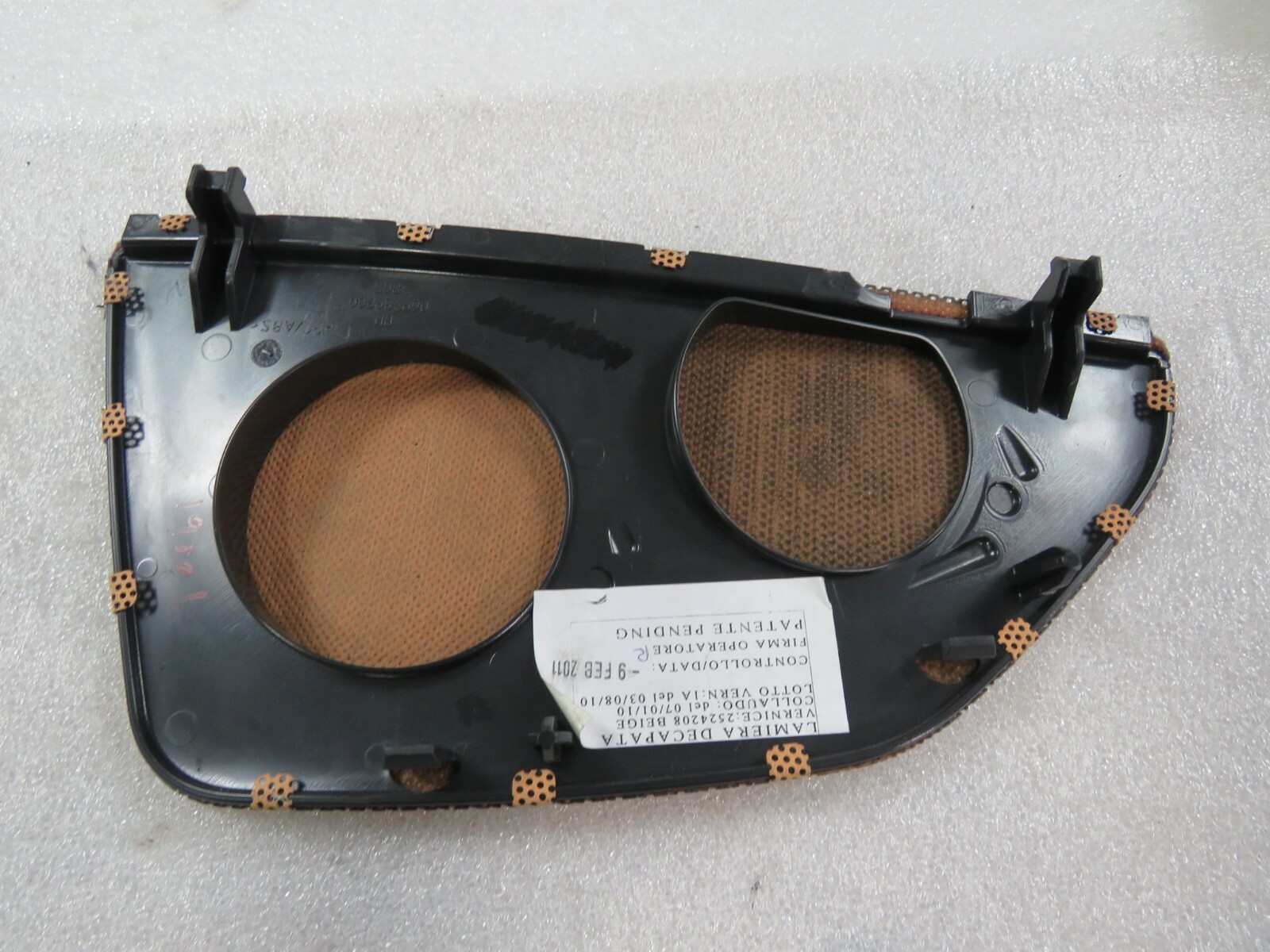 Ferrari California, RH, Right Door Speaker Grille, Cuoio, Used, P/N 69789900