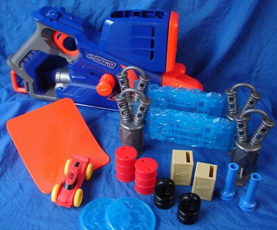 Nerf Nitro FlashFury Chaos Target Set w/ Launcher Foam Car Targets Ramp Tested 