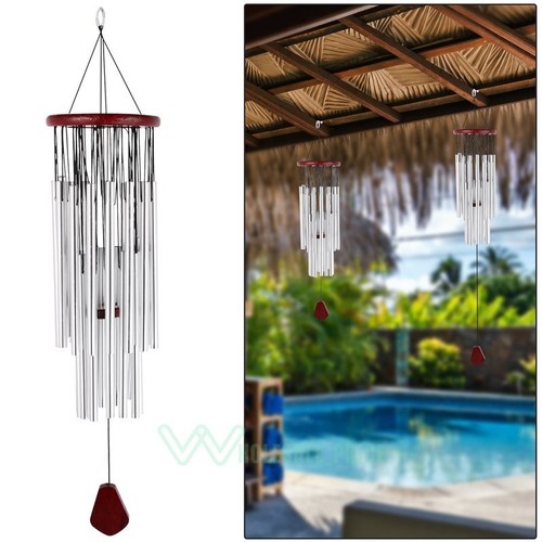 35" Wind Chimes Large Deep Tone Chapel Bells 27 Tubes Outdoor Garden Home Decor - Picture 14 of 52