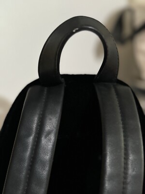 French Connection Mini Black Velvet Backpack | eBay display picture 1