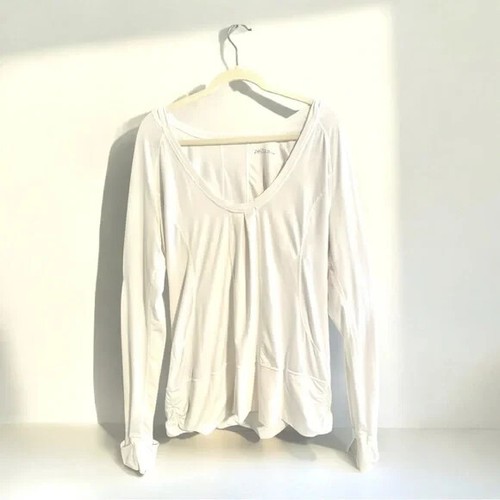 Zella Women's Lightweight White Athletic Long Sleeve Hoodie Yoga Tunic in XL - Picture 2 of 6