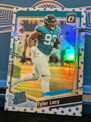 2023 Tyler Lacy Panini Donruss Optic Rated Rookie Star Emojis Holo #253 Jaguars