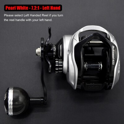 CAMEKOON 400 Size Baitcaster 7.2:1 Large Line Capacity Baitcasting Fishing  Reels | eBay