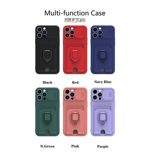 Case For iPhone 13 12 11 Pro Max XS XR 8 Slide Camera Slim Ring Card Slot Cover - Picture 4 of 18