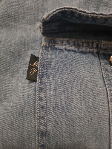 Motion Picture Vintage Denim Shirt XL Pearl Snap Closure Rare - Picture 5 of 11