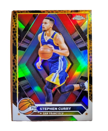 2023-24 Topps Chrome Orange Basketball Refractor #30 Stephen Curry
