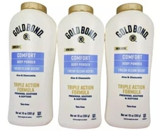 3 Pack Gold Bond Ultimate Comfort Body Powder, Aloe Talc-free 10 Oz (283g) Each